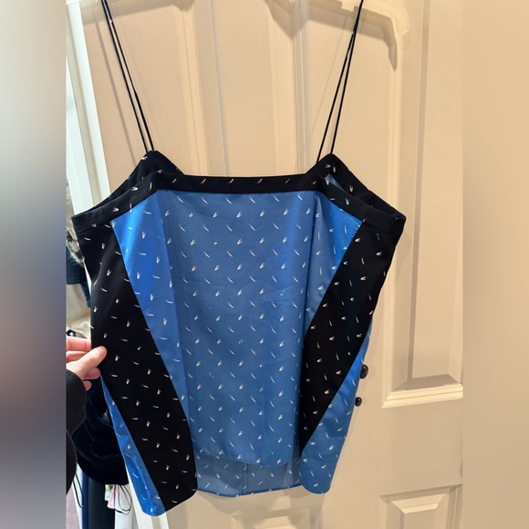 Tibi Blue and Black Camisole with Pattern - Picture 2 of 3
